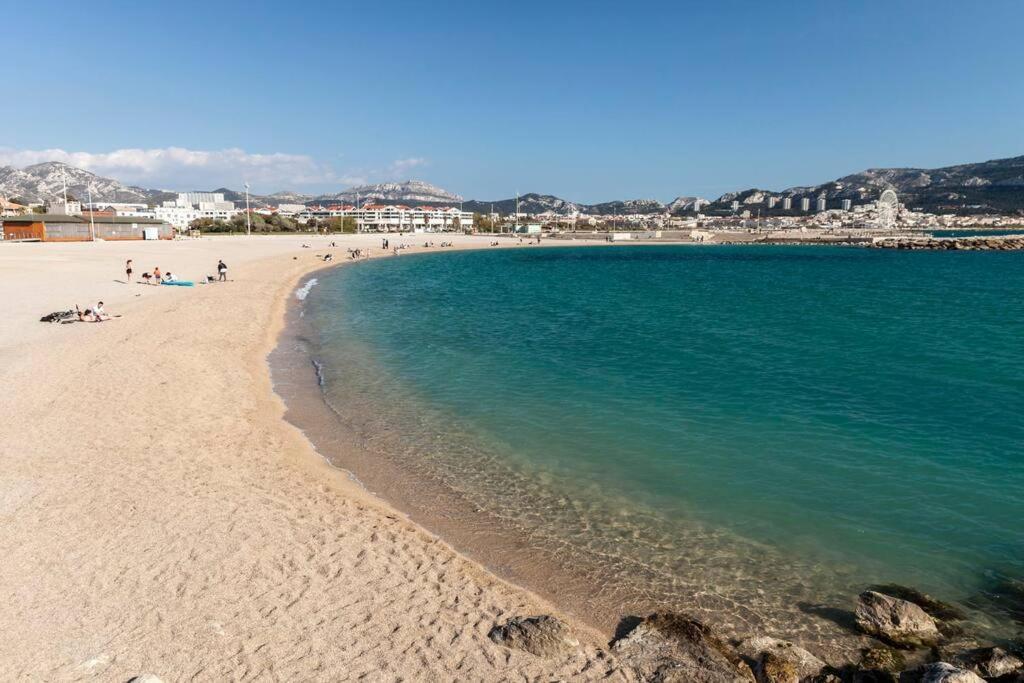 T2 Plage Prado-David, Parc Borely, Parking Privee Marselha Exterior foto